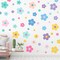 288 Pcs Y2k Cute Flowers Wall Sticker Colorful Floral Wall Decal (9.1 x 11.4 Inch,Elegant Colors)
